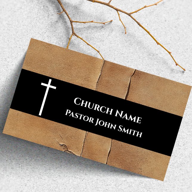 Cartão De Visita Rustic Desert Hide Brown Leather Church (Rustic Desert Hide Brown Leather Church Business Card)
