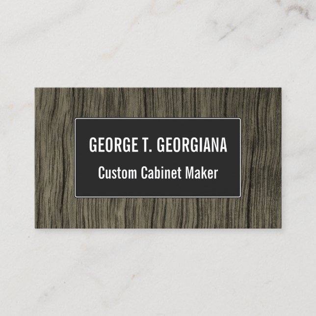 Cartão De Visita Rustic Faux Wood Look Pattern Business Card (Frente)