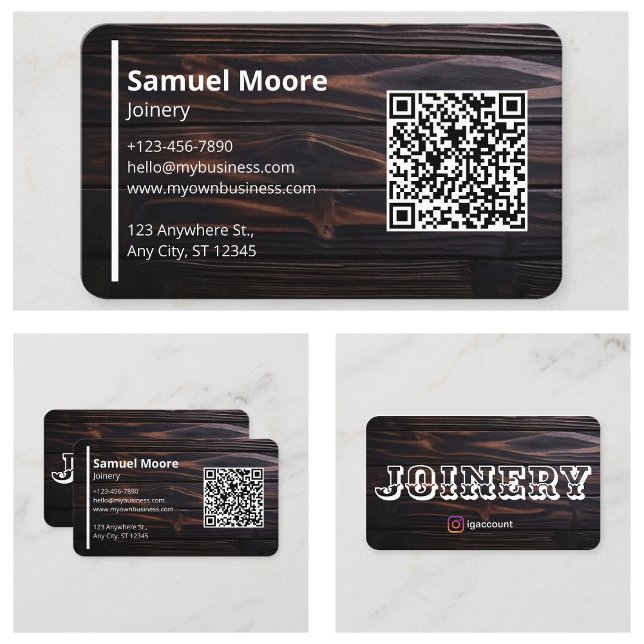 Cartão De Visita Rustic Joinery (Rustic Joinery Business Card
)