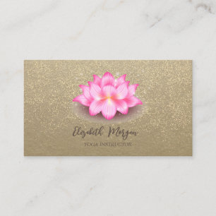 Cartão De Visita Rustic Kraft,Lotus,Confete Dourado Violeta Lótus