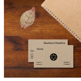 Cartão De Visita Rustic Kraft - Signo zodiacal de Libra