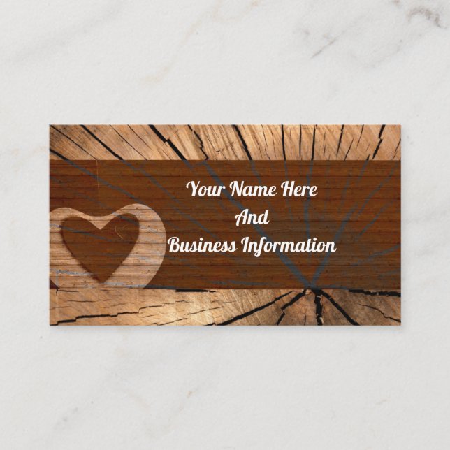 Cartão De Visita Rustic Wood Business Card (Frente)