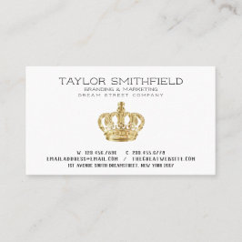 Cartão de visita Rústico da Coroa Dourada