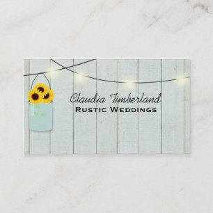 Cartão de visita rústico do planejador do