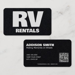 Cartão De Visita RV Rentals Custom QR Premium