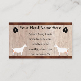 Cartão De Visita Saanen Dairy Goat Herd