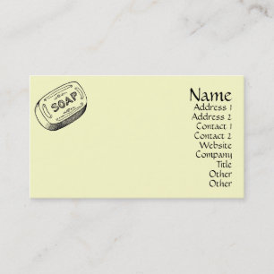 Cartão De Visita Sabão Vintage