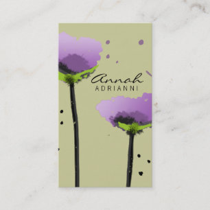 Cartão De Visita sábio da lavanda   da papoila 311-Passionate