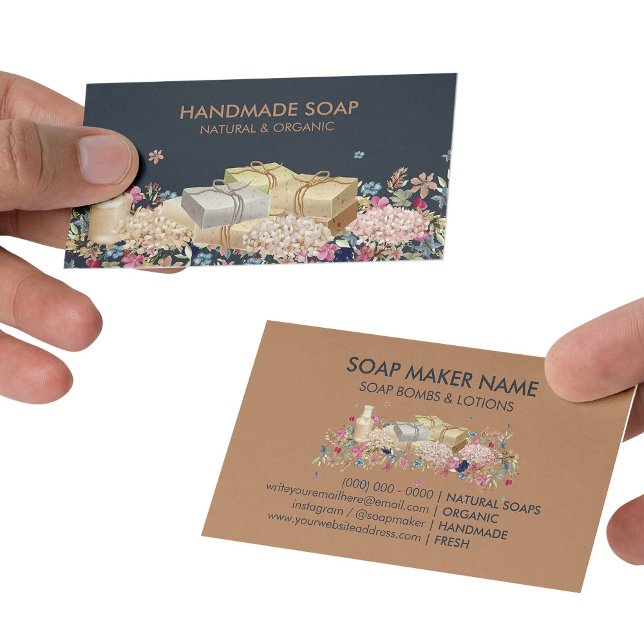 Cartão De Visita Sabões naturais (Natural Soaps Business Card)