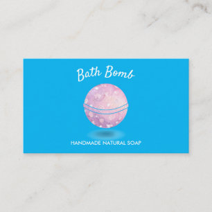 Cartão De Visita Sabonete Natural Spa Bomba de Banho Azul