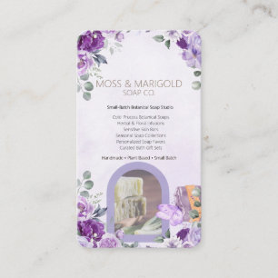 Cartão De Visita Sabonete Orgânico Floral de Lavanda Alto