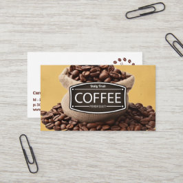 Cartão De Visita Saco de feijão com café