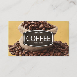 Cartão De Visita Saco de feijão com café