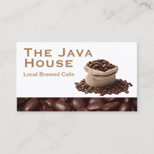 Cartão De Visita Saco de Grãos de Café Empresa de Torrefação