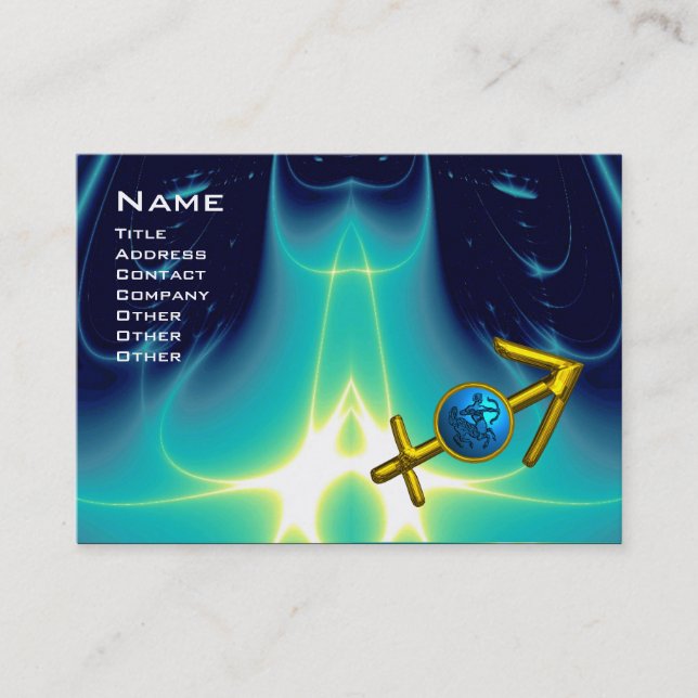 Cartão De Visita SAGITTARIUS - Turquase Azul (Frente)