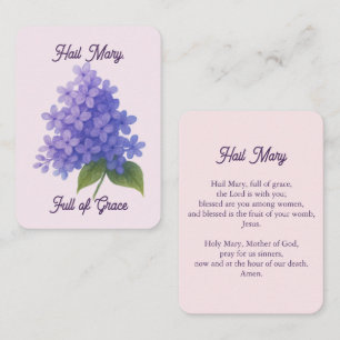 Cartão De Visita Sagrada Blooms Lilac - Ave Maria Santa