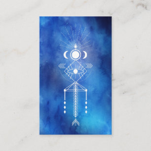 Cartão De Visita *~* Sagrado Watercolor Reiki Tribal Aztec Primal