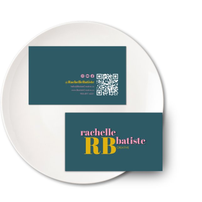 Cartão De Visita Saia do Estilo | Código QR das Mídias Sociais Retr (Criador carregado)