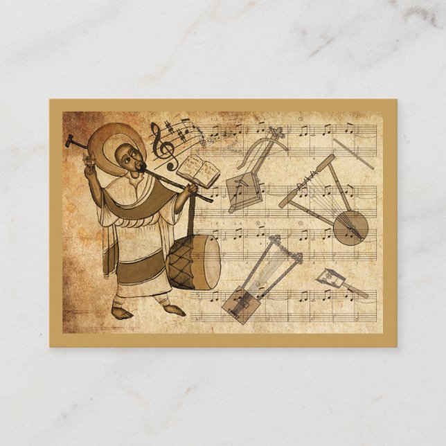 Cartão De Visita Saint Yared & The Ethiopian Music Instrument (Frente)