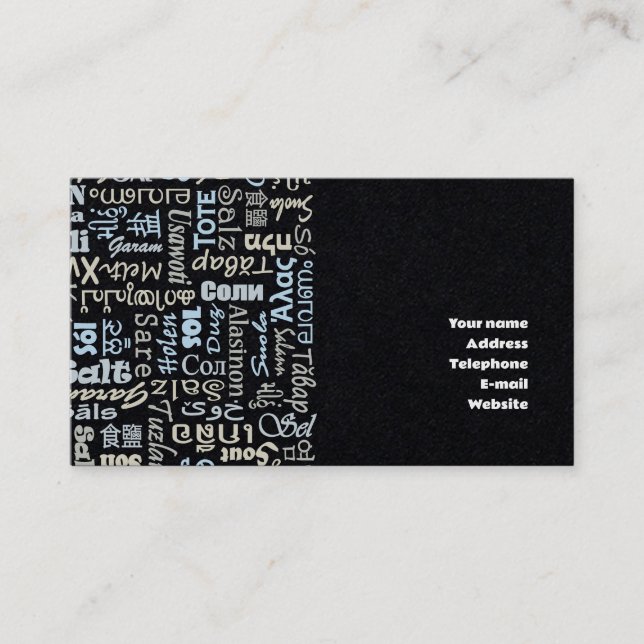 Cartão De Visita Sal (Frente)