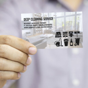 Cartão De Visita Sala de Estar Material De Limpeza