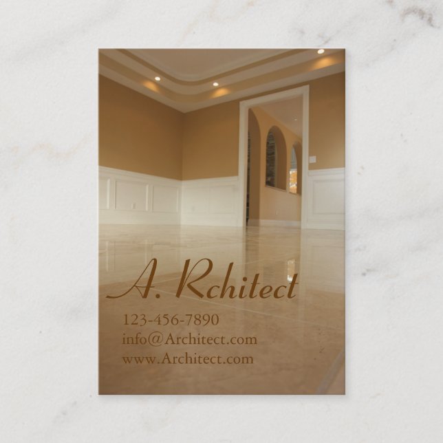 Cartão De Visita sala de jantar na casa da construção nova (Frente)