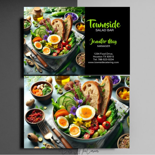 Cartão De Visita Salad Bar Restaurant (Criador carregado)