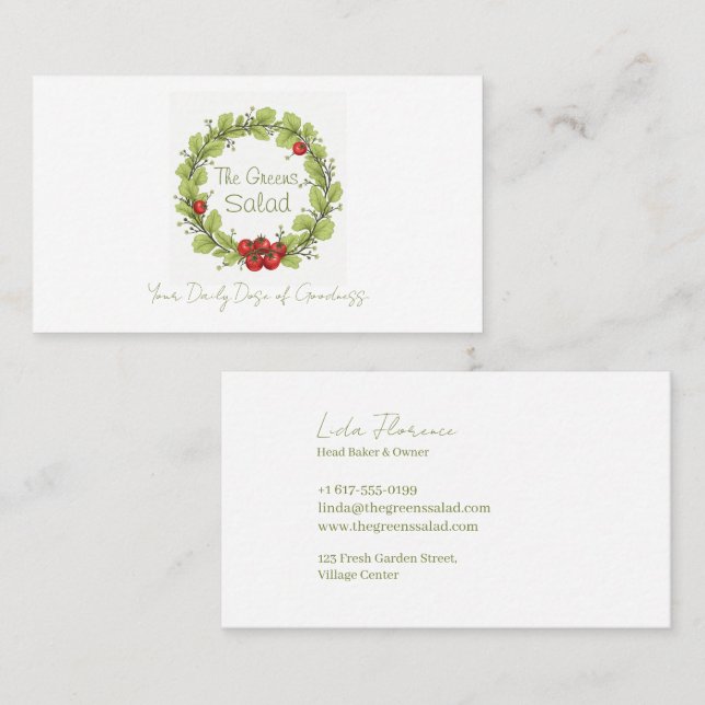 Cartão De Visita Salada dos Verdes (Frente/Verso)