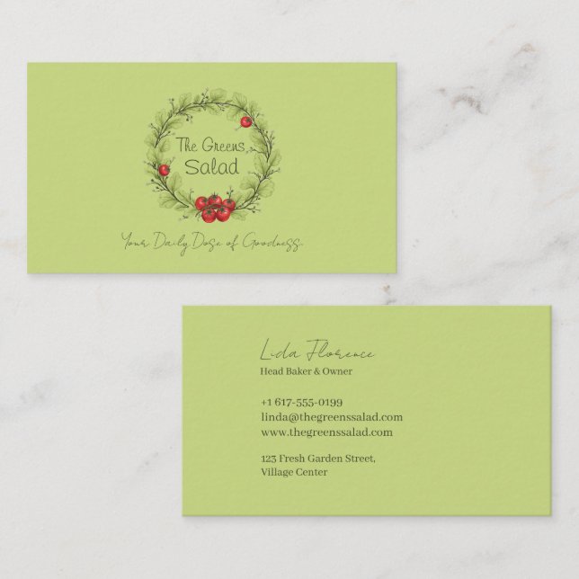 Cartão De Visita Salada dos Verdes (Frente/Verso)