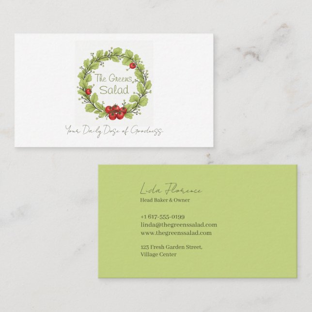 Cartão De Visita Salada dos Verdes (Frente/Verso)