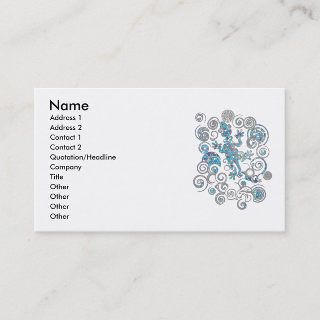 Cartão De Visita Salamandra (Frente)