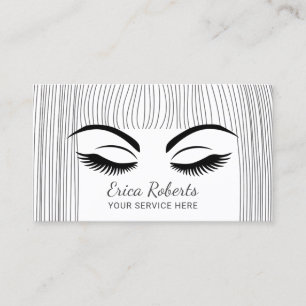 Cartão De Visita Salão de Bela Rapariga de Lashes e Brows