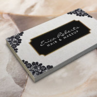 Salão de Bela Vintage Negra Elegante