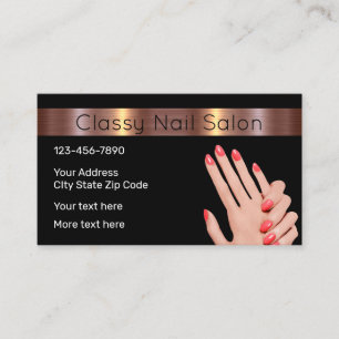 Cartão De Visita Salão de Beleza Classy Nail