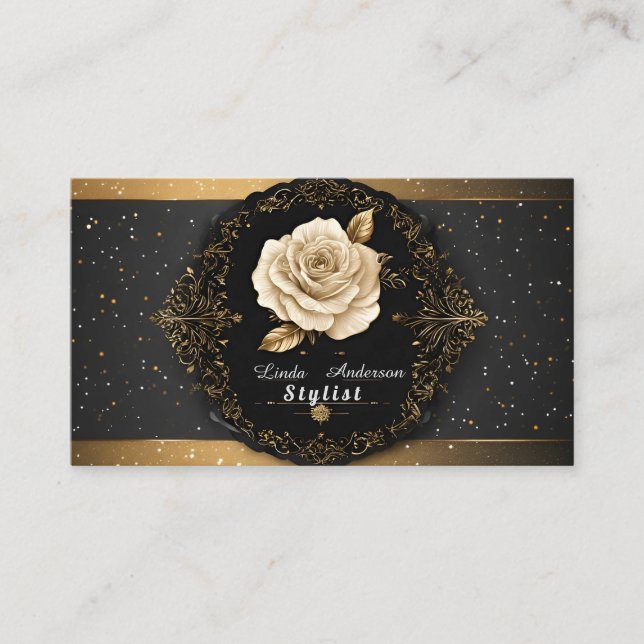 Cartão De Visita Salão de beleza e assistência pessoal (Frente)