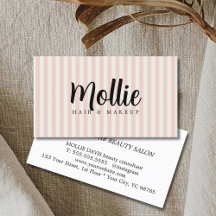 Salão de Beleza Elegante Listras Pastel