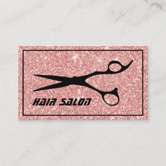 Cartão De Visita Salão de Beleza Estilista de Cabelo Brilho Dourado