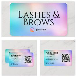 Cartão De Visita Salão de Beleza Lash e Brows Tech