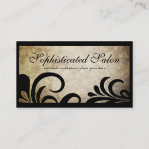 Cartão De Visita Salão de beleza sofisticado moderno mais claro do