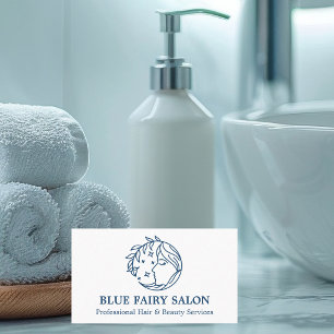 Cartão De Visita Salão de Beleza Spa Beleza Celestial Azul