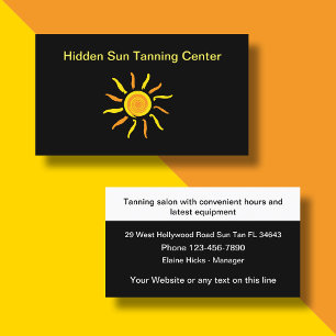 Cartão De Visita Salão de beleza Tanning moderno