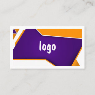 Cartão De Visita Salão de Beleza Vibrante Estilista de Cabelo Roxo 