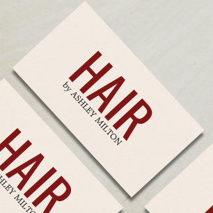 Cartão De Visita Salão de Cabelo Negrito Elegante Elegante