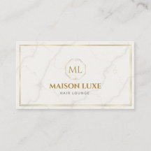 Salão de Cabelos de Luxo com Mármore Branco e Dour
