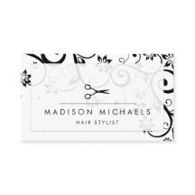 Salão de Estilos de Cabelo Branco Negro