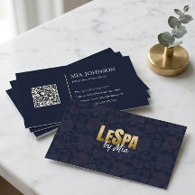 Salão de Spa Floral Escuro e Dourado de Luxo