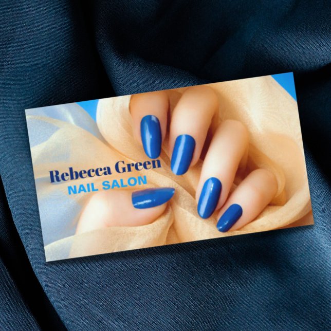 Cartão De Visita Salão de unhas do artista manicurista de beleza mo (Modern beauty manicurist nail artist nail salon business card)