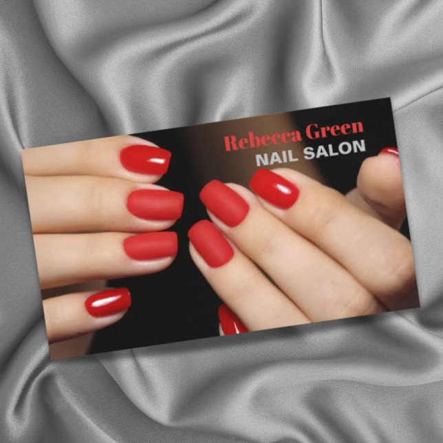 Cartão De Visita Salão de unhas do artista manicurista de beleza mo (Modern beauty manicurist nail artist nail salon business card)