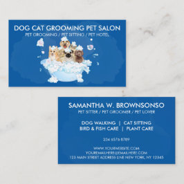 Cartão De Visita Salão Eco Natural de Embelezamento Canino Marinho