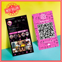 Salão Instagram Rosa | Código QR de Mídia Social